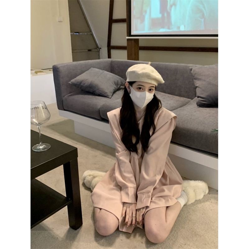 ☑Váy Tay Phồng☑Đầm Tay Dài Cổ Búp Bê Phong Cách Thời Trang Mùa Thu Pháp Hàng Mới 2022