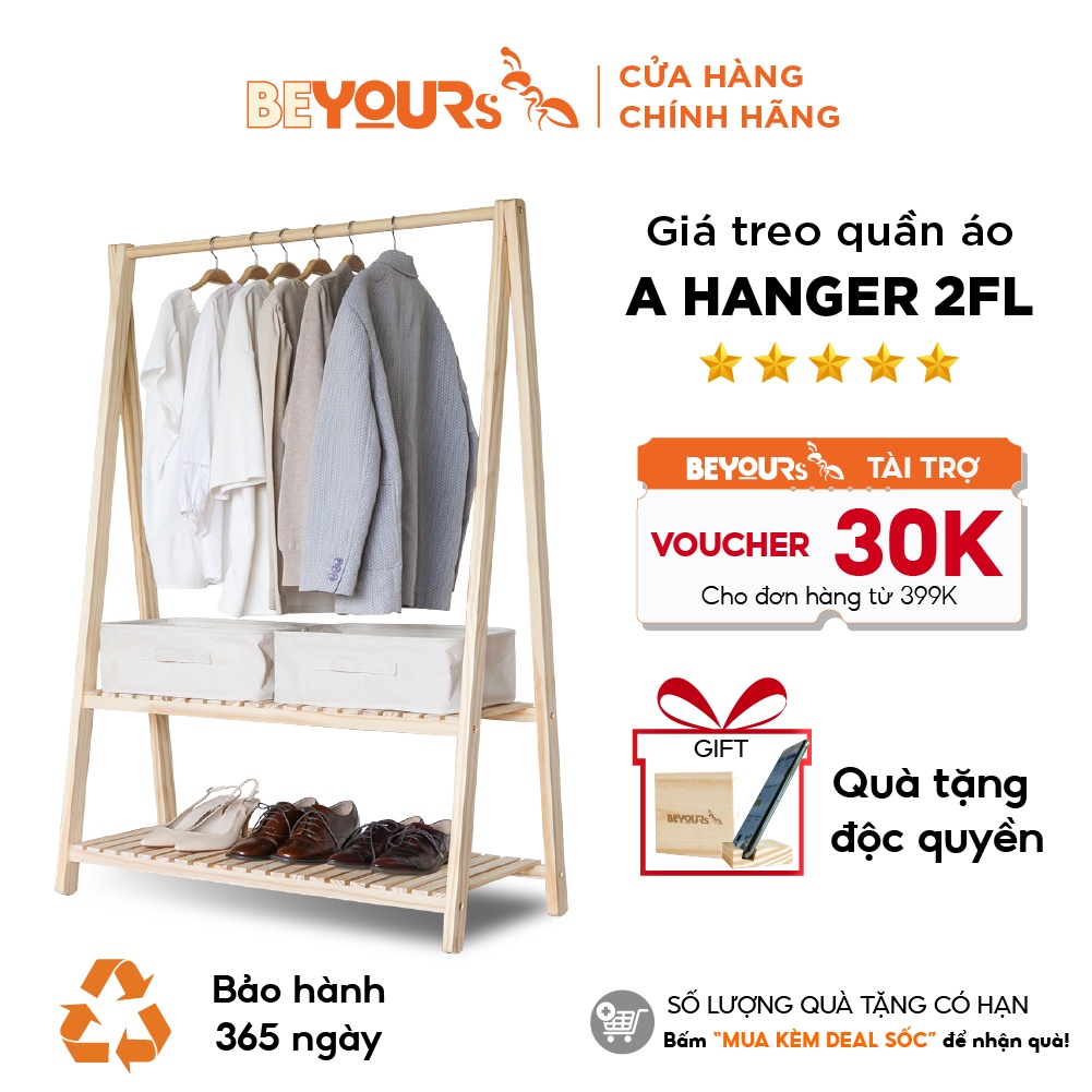 Giá Treo Quần Áo Đồ BEYOURs Kệ Gỗ A-Hanger 2FL Đa Năng Nội Thất Phòng Ngủ Lắp Ráp Dễ Dàng