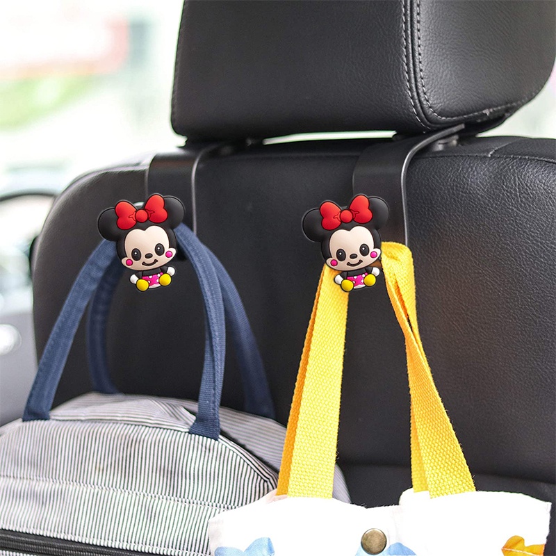 1 Móc Treo Đồ Gắn Sau Ghế Xe Hơi Họa Tiết Hoạt Hình Dễ Thương Đa Năng