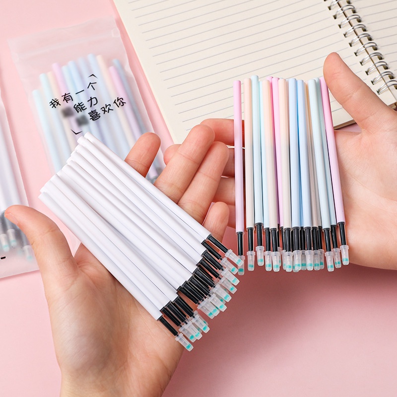 Set 20 Ruột Bút Mực Gel Dạng Nhấn Thay Thế Màu Đen Thông Dụng