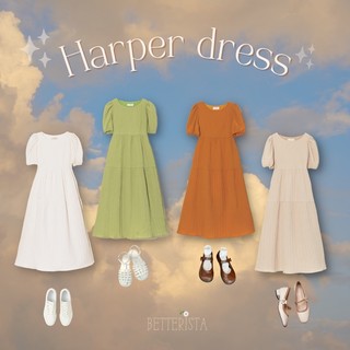 Váy dáng dài tay bồng - Harper Dress