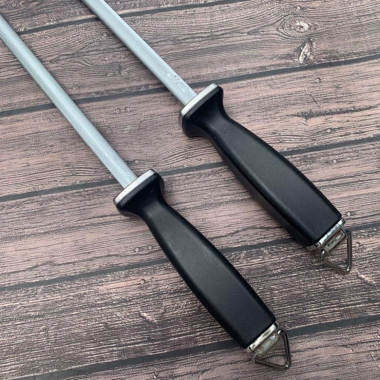 Cây mài dao thép cacbon siêu cứng, liếc có rãnh khía đầu nam châm tay cầm bọc nhựa