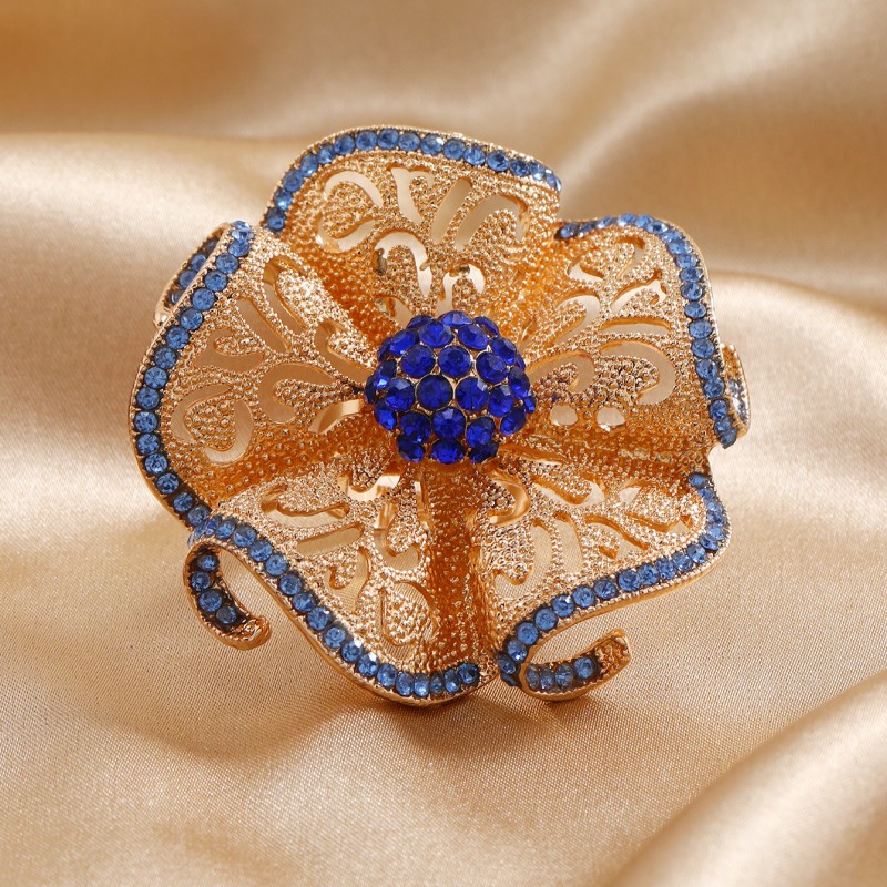 1 Nhẫn Hở Đính Kim Cương Giả Phong Cách vintage Thời Trang