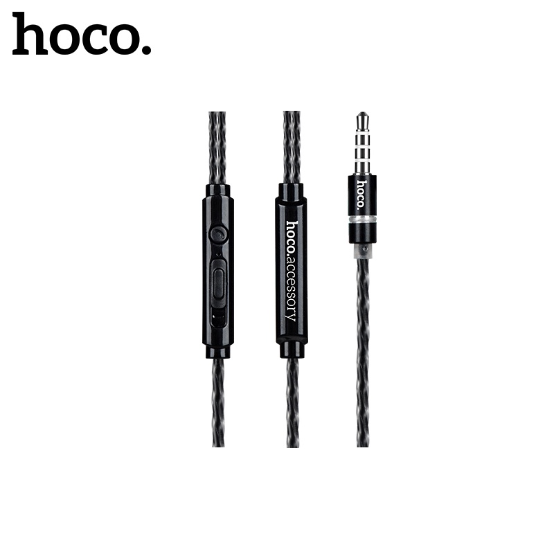 Tai nghe nhét tai HOCO. M18 giắc 3.5mm kim loại âm thanh siêu trầm thích hợp cho điện thoại/ máy tính/ máy tính bảng