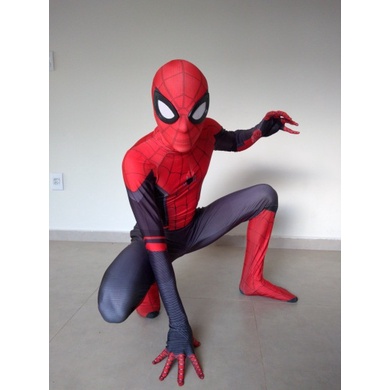 Bộ Áo Liền Quần Hóa Trang Người Nhện Đen Cho Halloween