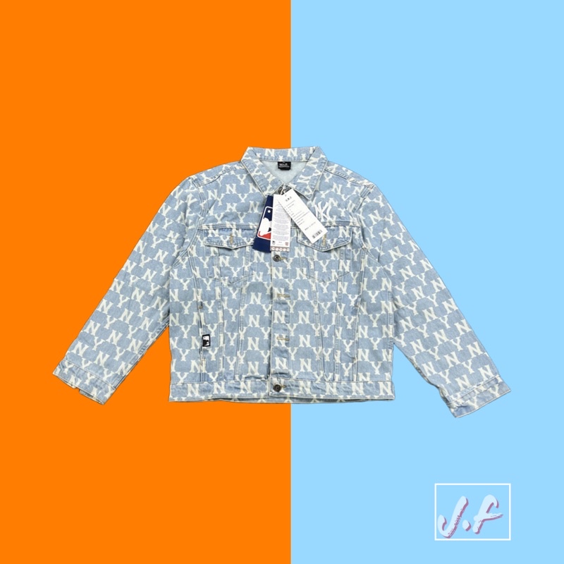 - Áo Khoác Jeans Mùa Đông Hoạ Tiết Bóng Chày Cho Nam & Nữ || MLB Classic Monogram Denim Jacket New York Yankees