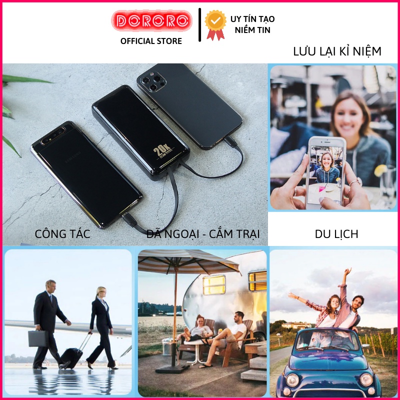 Mua Pin dự phòng REMAX 20000mah RPP-311 tích hợp cáp sạc IP và Type C ...