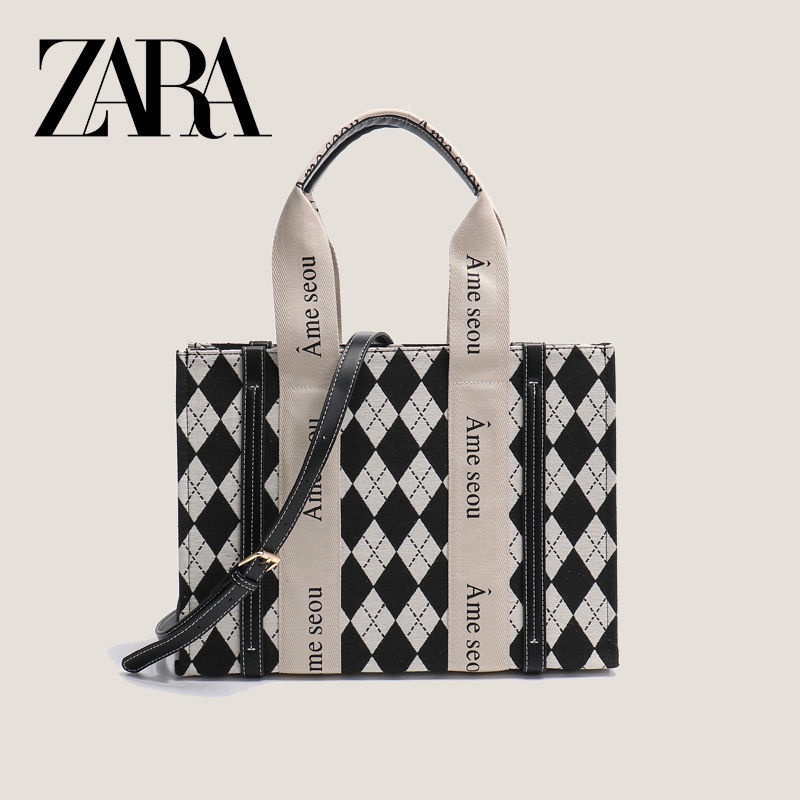 ZARA Túi Xách Tote Cỡ Lớn Phong Cách Âu Mỹ Thời Trang 2022 Cho Nữ