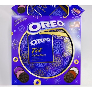BÁNH QUY OREO THẬP CẨM HỘP THIẾC 331,2G/ HỘP QUÀ OREO PHIÊN BẢN TẾT ĐẶC BIỆT