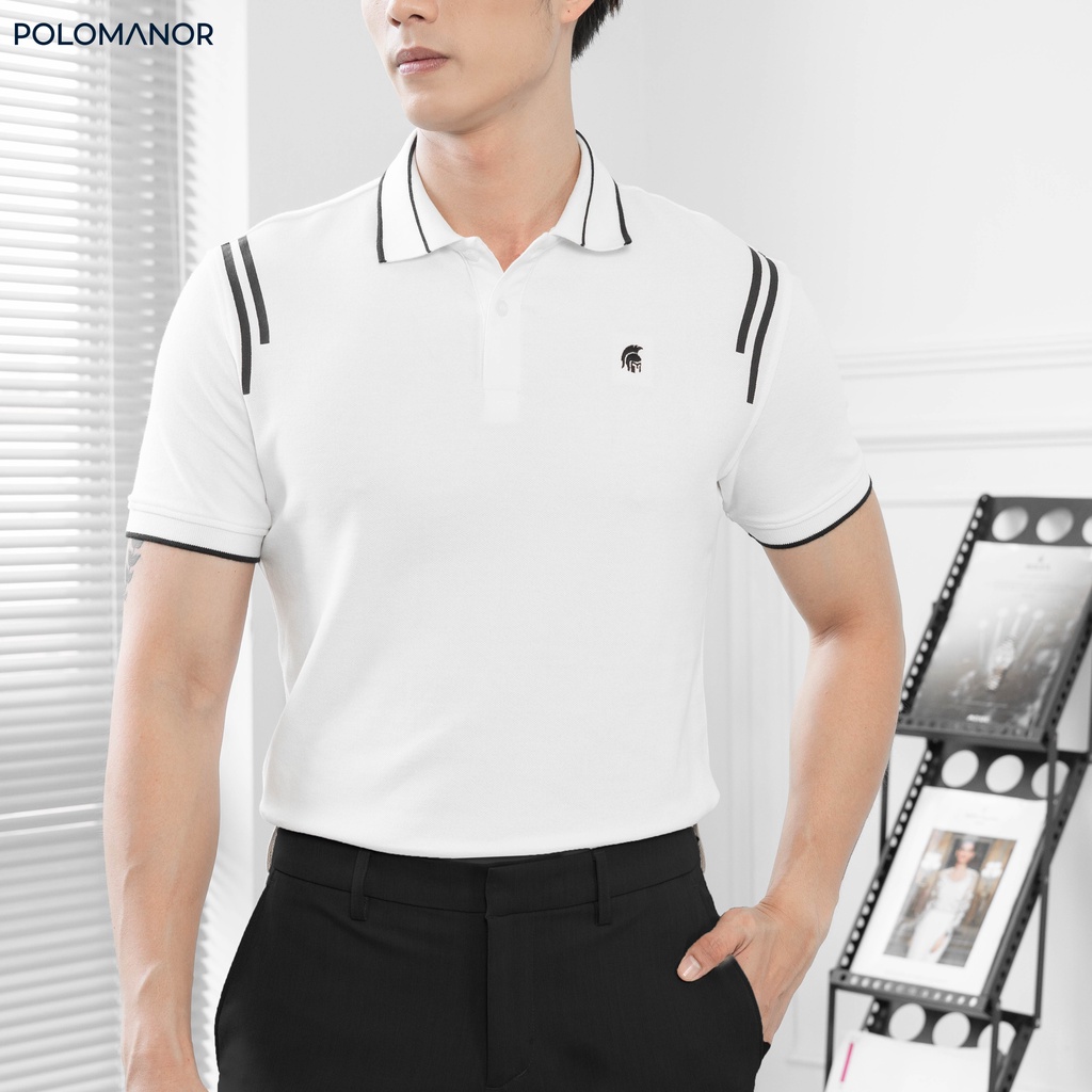 Áo Polo nam cổ bẻ RENZO vải cá sấu cotton CMC, nam tính, thanh lịch, sang trọng - POLOMANOR