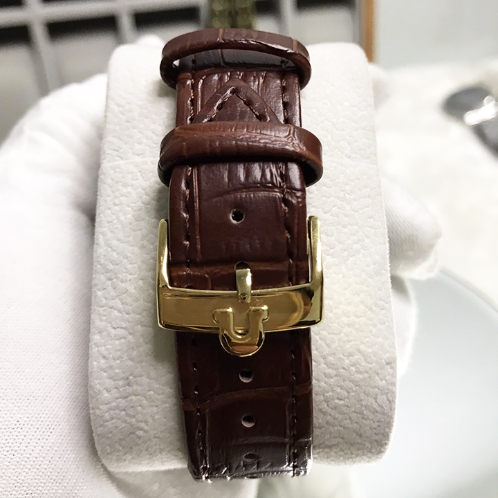 Đồng hồ Nam Omega Đồng hồ OMG09 Dây da cao cấp, Mặt Sapphire chống xước, chống nước thẻ bảo hành 12 thang