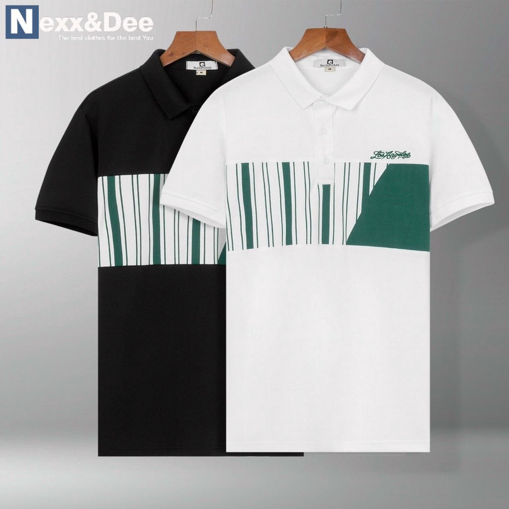 Áo thun POLO nam cá sấu có cổ bẻ sọc ngang ngực TRẺ TRUNG big size 3xl cao cấp Nexx&Dee SN01