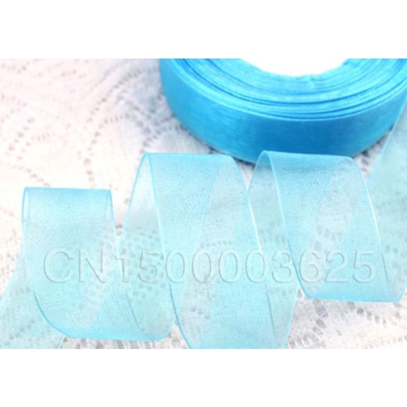 Cuộn 10 mét ruy băng voan 2,5cm nhiều màu