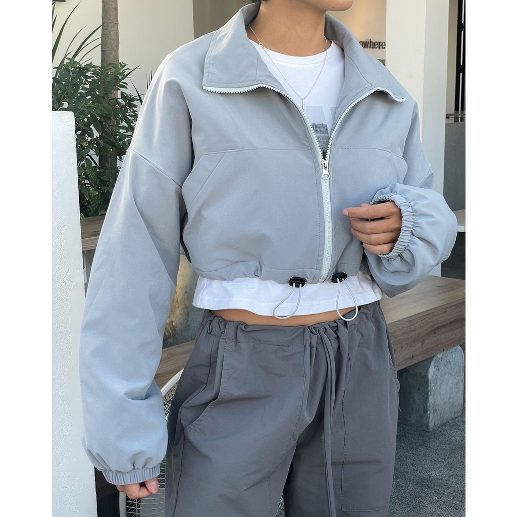 Áo Bông - Áo khoác lót chần bông dáng ngắn croptop