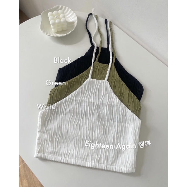 Áo croptop yếm cột dây 2 lớp - Eighteen Again