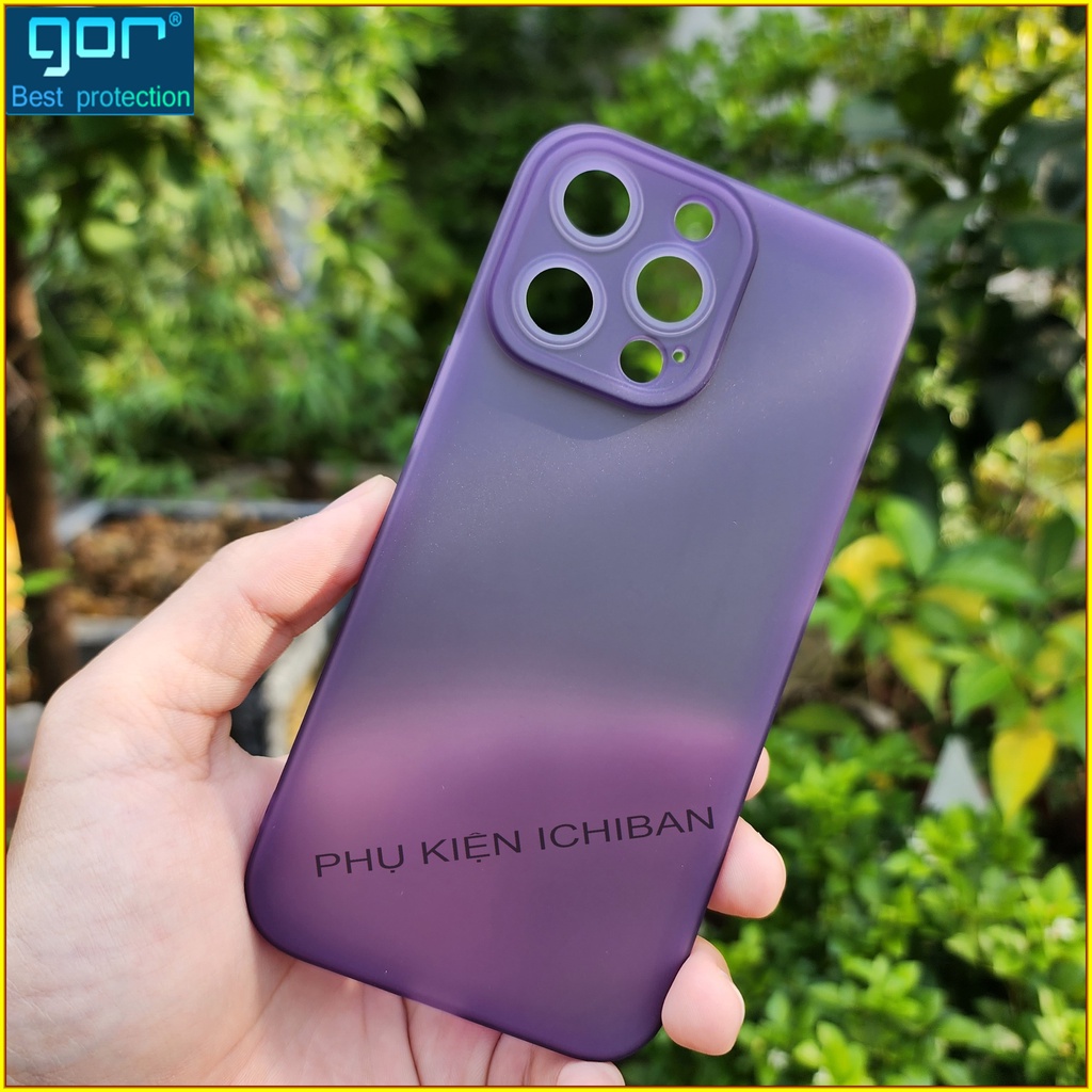 Ốp Dẻo Màu Gor IPhone 12/ 12 Pro/ 12 Pro Max, IP 13 Pro Max/ 13/ 13Pro Bảo Vệ Camera, Mờ Không Bám Vân Tay - Hãng Gor