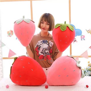 GỐI ÔM TRÁI DÂU TÂY DỄ THƯƠNG, QUẢ DÂU TÂY MỀM MỊN (25CM--->60CM) THÚ BÔNG TRÁI DÂU, QUẢ DÂU TÂY SIÊU CƯNG ÊM ÁI