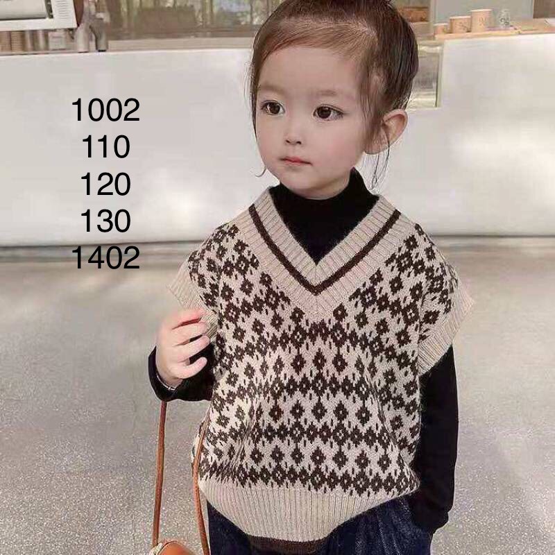 Áo len gile bé gái từ 10-26 kg