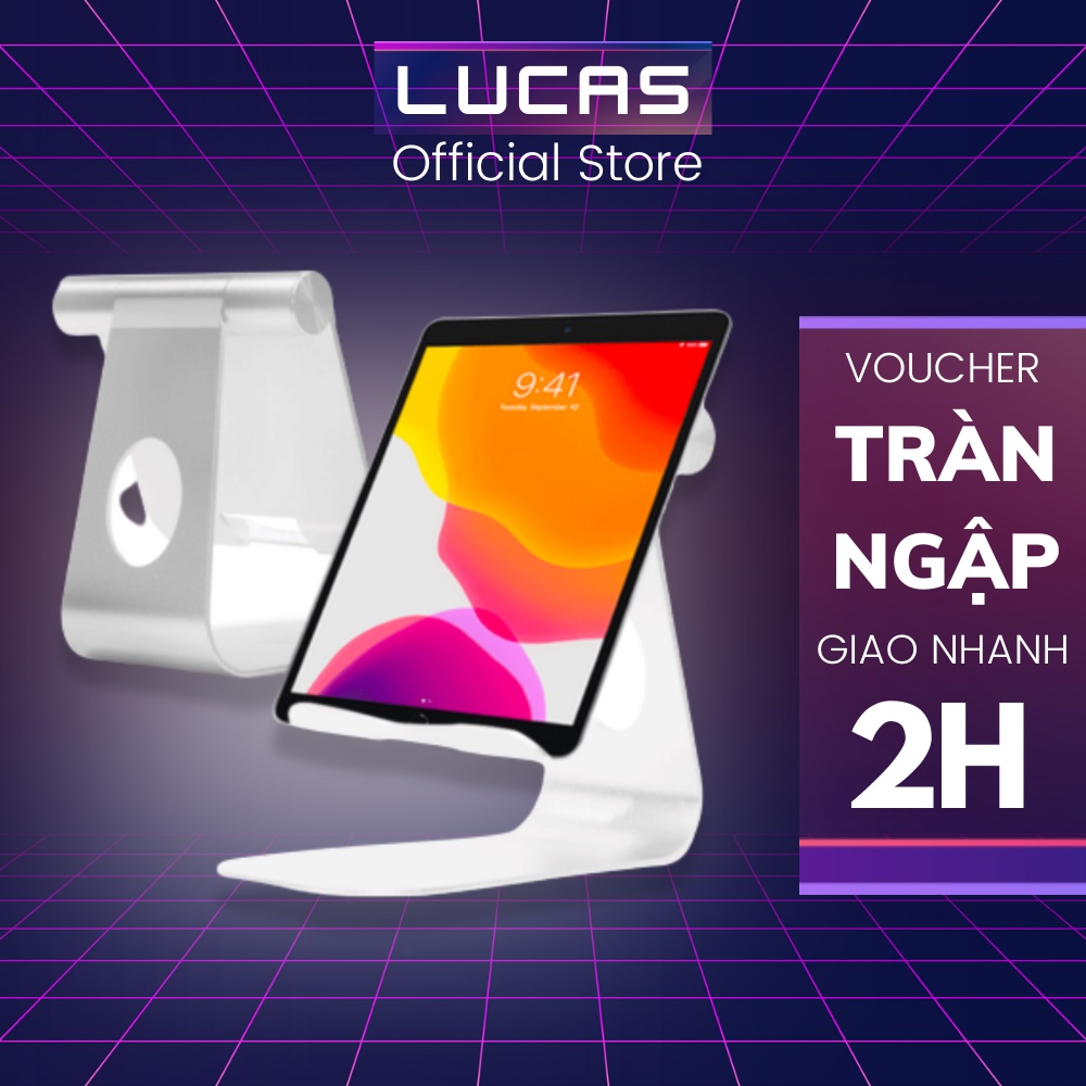 Stand/Giá Đỡ Nhôm Gập, Kê IPad Lucas Có Thể Thay Đổi Góc Nghiêng - Lazy Stand