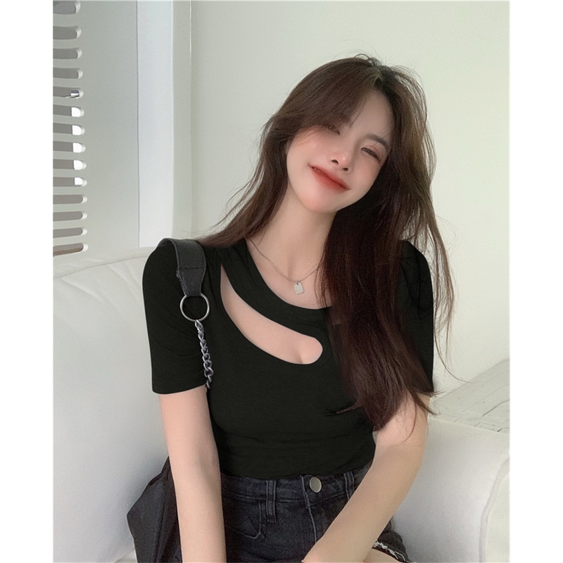 Áo Kiểu Big Size Tay Ngắn Xẻ Vai Một Bên Chất Thun Borib Cao Cấp Tôn Dáng MÃ A46