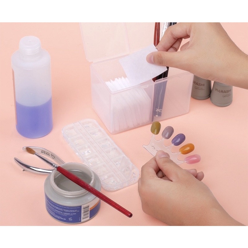 Hộp đựng giấy lau gel 2 ngăn có nắp chuyên dụng