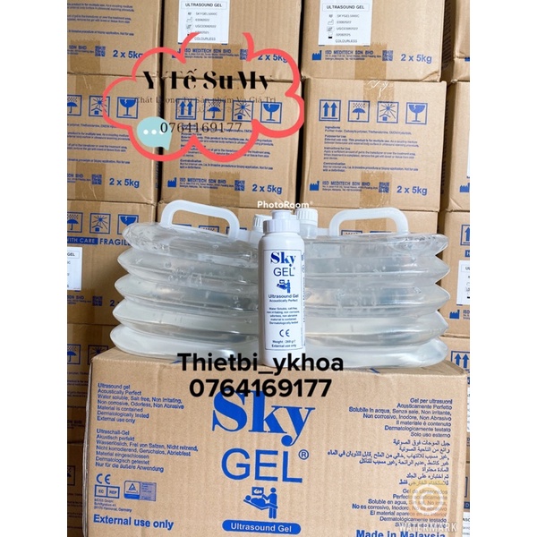 Gel Siêu âm , Triệt Lông Màu Trắng Sky Malaysia - Can 5L màu trắng