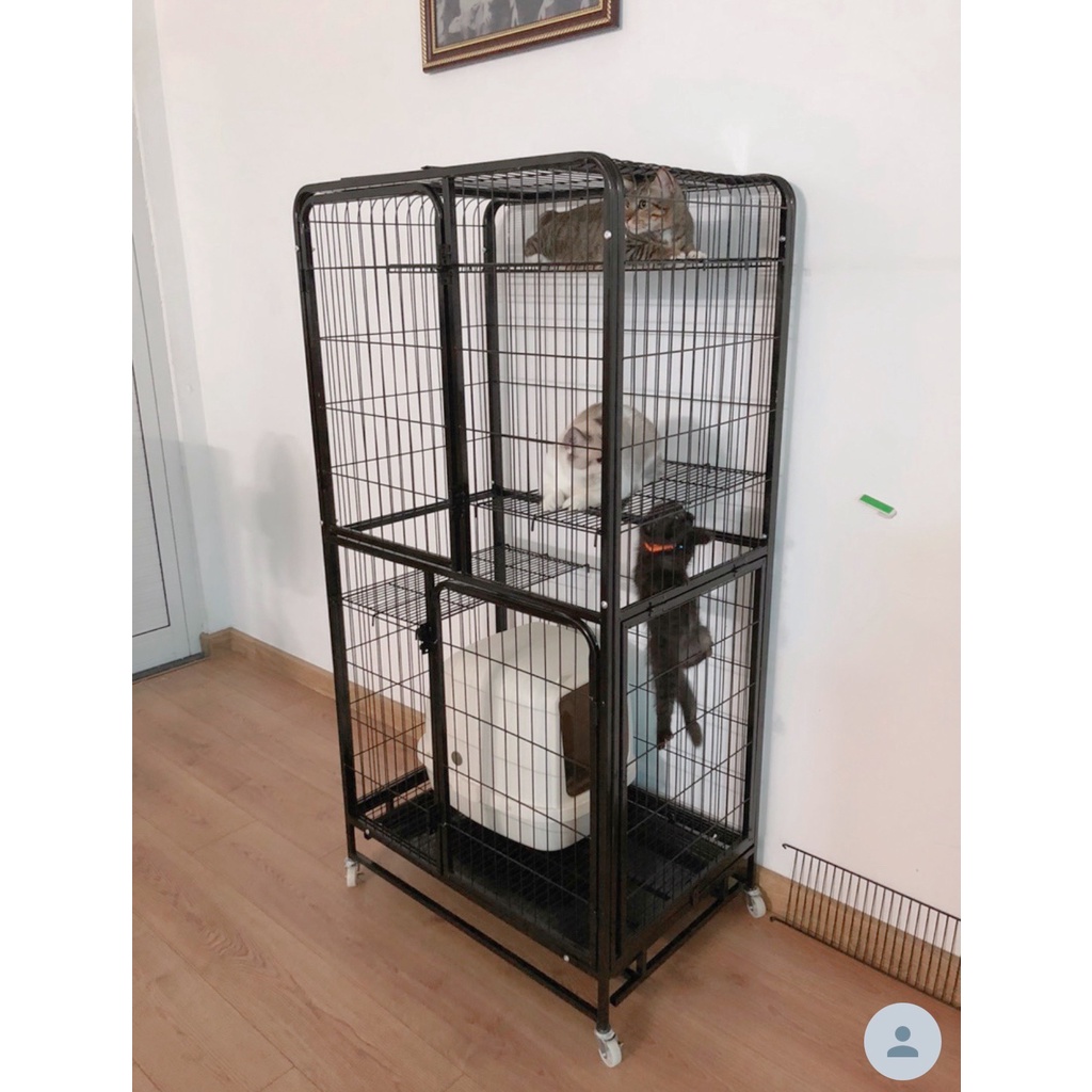 lồng mèo 4 tầng nan ống siêu to 55x78x156cm