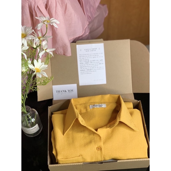 Set áo sơ mi xanh thắt nơ hông + quần trắng mẫu chị Linh Ngọc Đàm