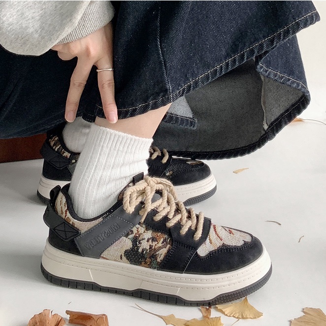 Mistery GiàY Thể Thao Nữ Mẫu Tranh Sơn Dầu Dễ Thương MIS-647