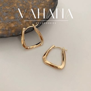 Bông tai bạc S925 mạ vàng, Khuyên tai Menie - Vahana Accessories