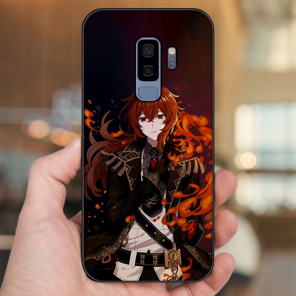 Ốp lưng Samsung S9 Plus viền đen in hình Diluc Genshin Impact