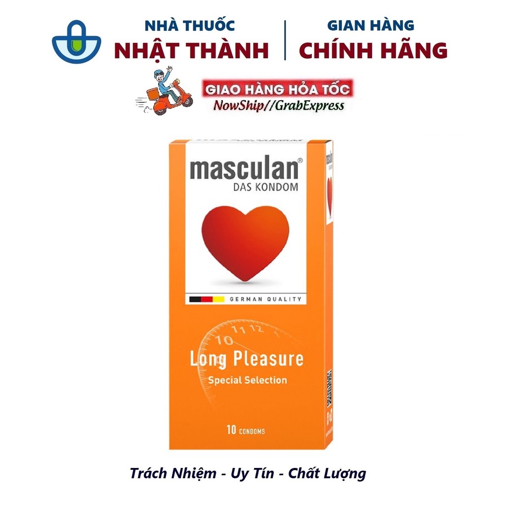Bao Cao Su MASCULAN Long Pleasure 5 in 1 Siêu Chất của Đức – Gân Gai Kéo Dài Thời Gian Quan Hệ - Nhà thuốc Nhật Thành