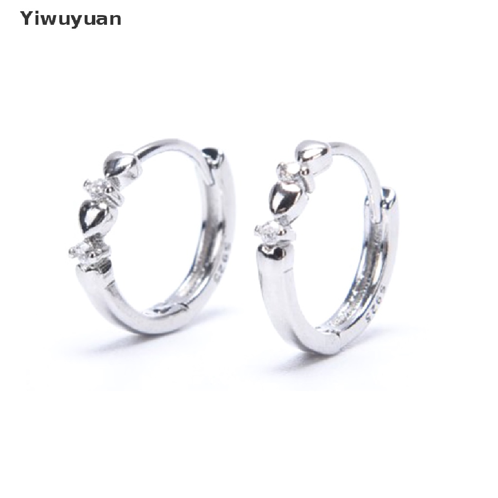 < Yiwuyuan > Khuyên Tai Bạc 925 Hình Trái Tim Đốt Cháy Mỡ Thừa Giảm Cân