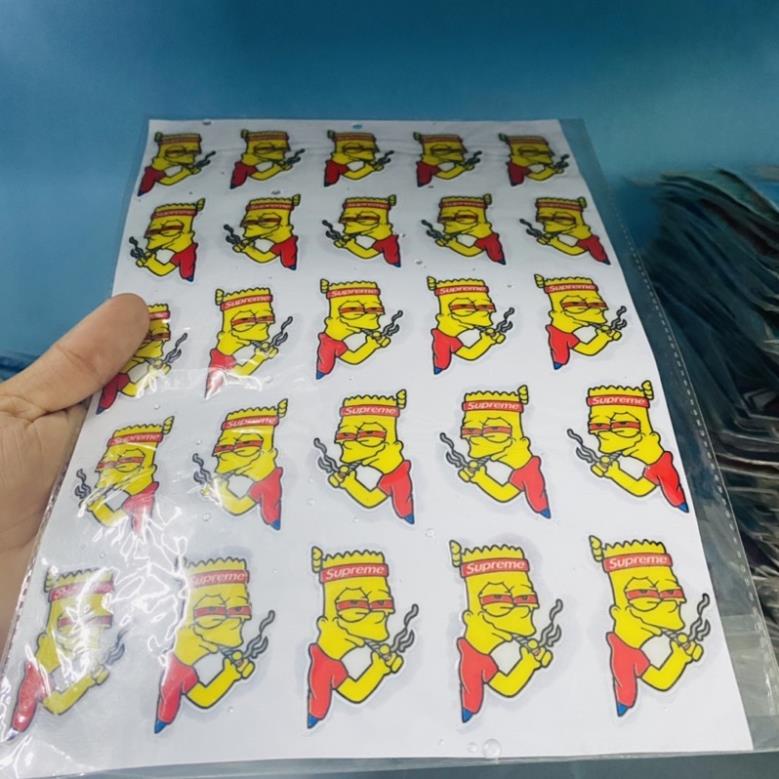 Combo 25 tem simson keo nổi dán bảng số xe