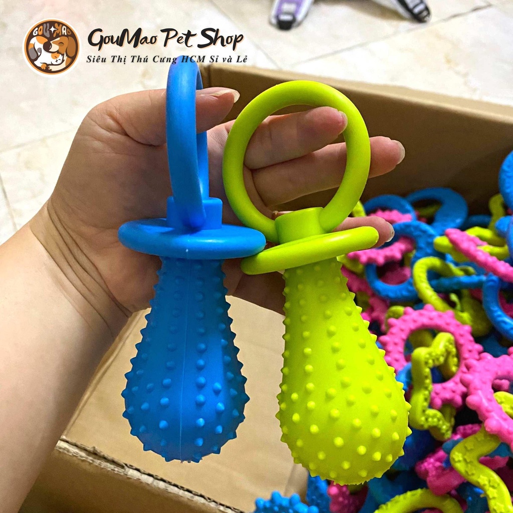 [Ảnh thật] ĐỒ CHƠI CAO SU MỀM : NẮM VÚ CÓ CHUÔNG - GOUMAO PET