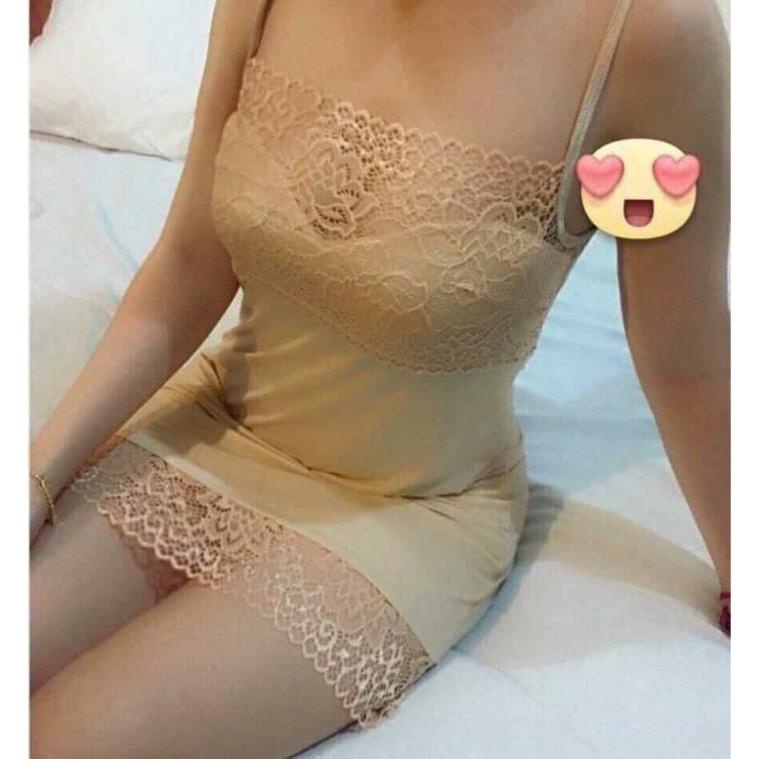Đầm ngủ pha ren ngang SisterHood845 chuẩn thái thun lạnh 4 chiều (váy ngủ, áo ngủ) 😍 ,