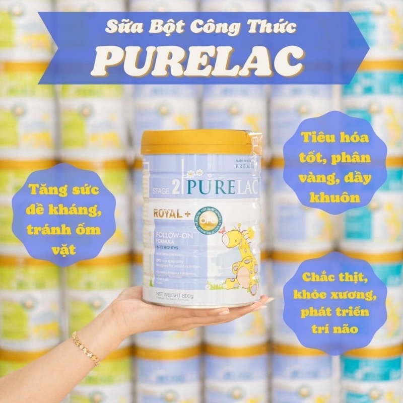 (CAM KẾT CHÍNH HÃNG 100%) Sữa bột Purelac số 1,2,3- Phát triển toàn diện- Nhập khẩu new zealand(hsd 2024)