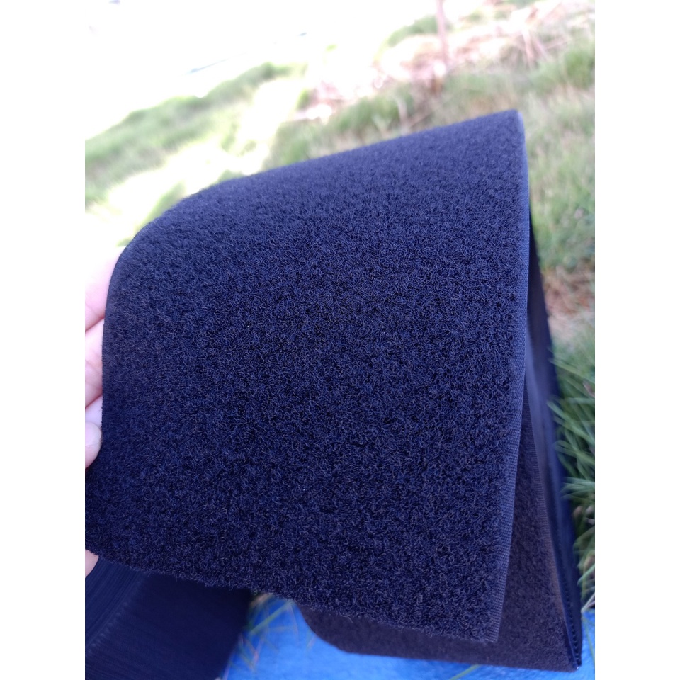 Velcro Dán Xé, Băng gai dính, khóa nhám, rộng 10 cm màu đen dài 1.0 mét