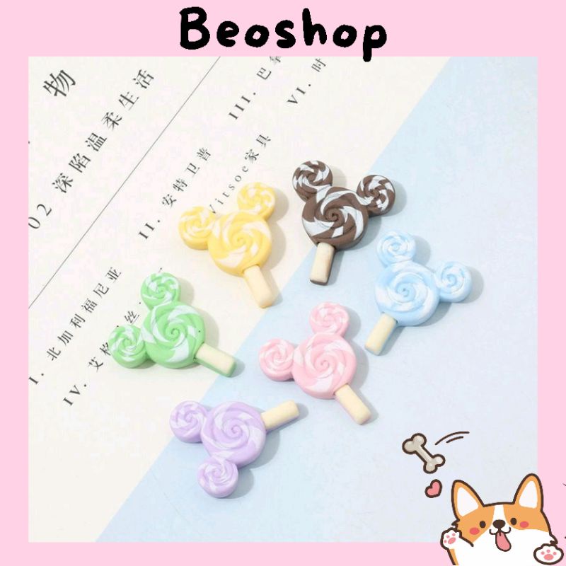 charm kẹo mickey phối màu