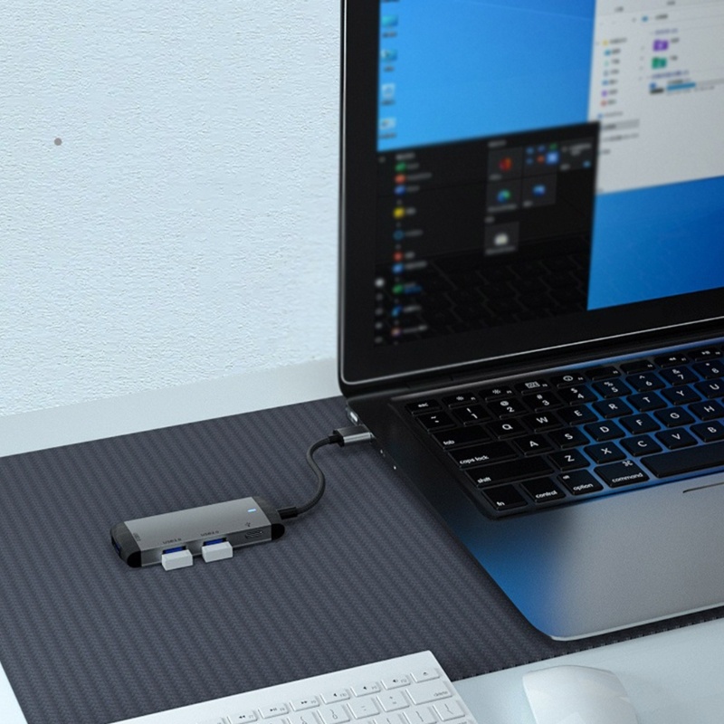 Bộ Chia 3 Cổng Usb 3.0 Type C 4 Cổng Cho Kết Nối Bàn Phím Laptop