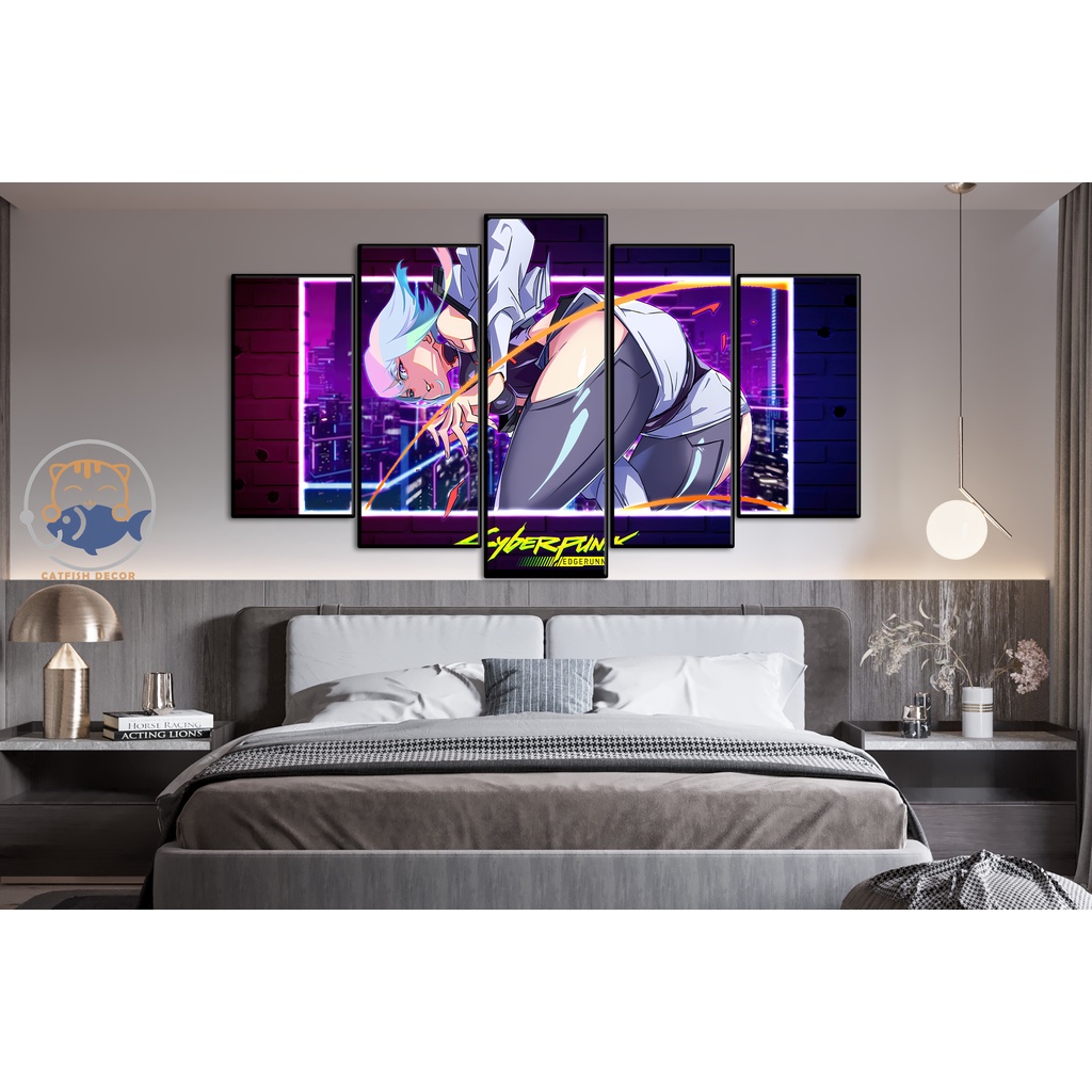 Tranh Dán Tường Gaming Cyberpunk Edgerunners - Bộ 3
