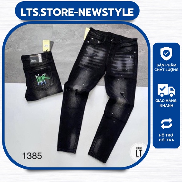 Quần jean nam, Jan nam thêu DR chuẩn dáng skinny co dãn cực chất -NEWSTYLE