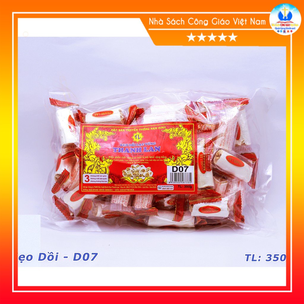 Kẹo Sìu Châu Thanh Lan Nam Định chính hiệu - Kẹo dồi Gói D07 (380g)