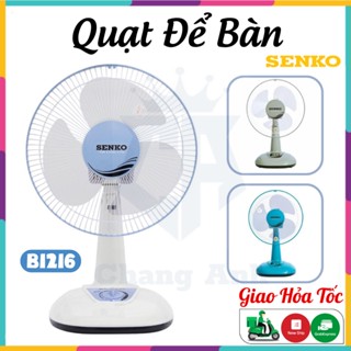 Quạt Để Bàn Senko B1216 Cao Cấp - 3 Tốc Độ Gió, Công suất 40W, Chống Cháy, Động Cơ Bạc Thau Êm Ái , Đa Dạng Màu Sắc