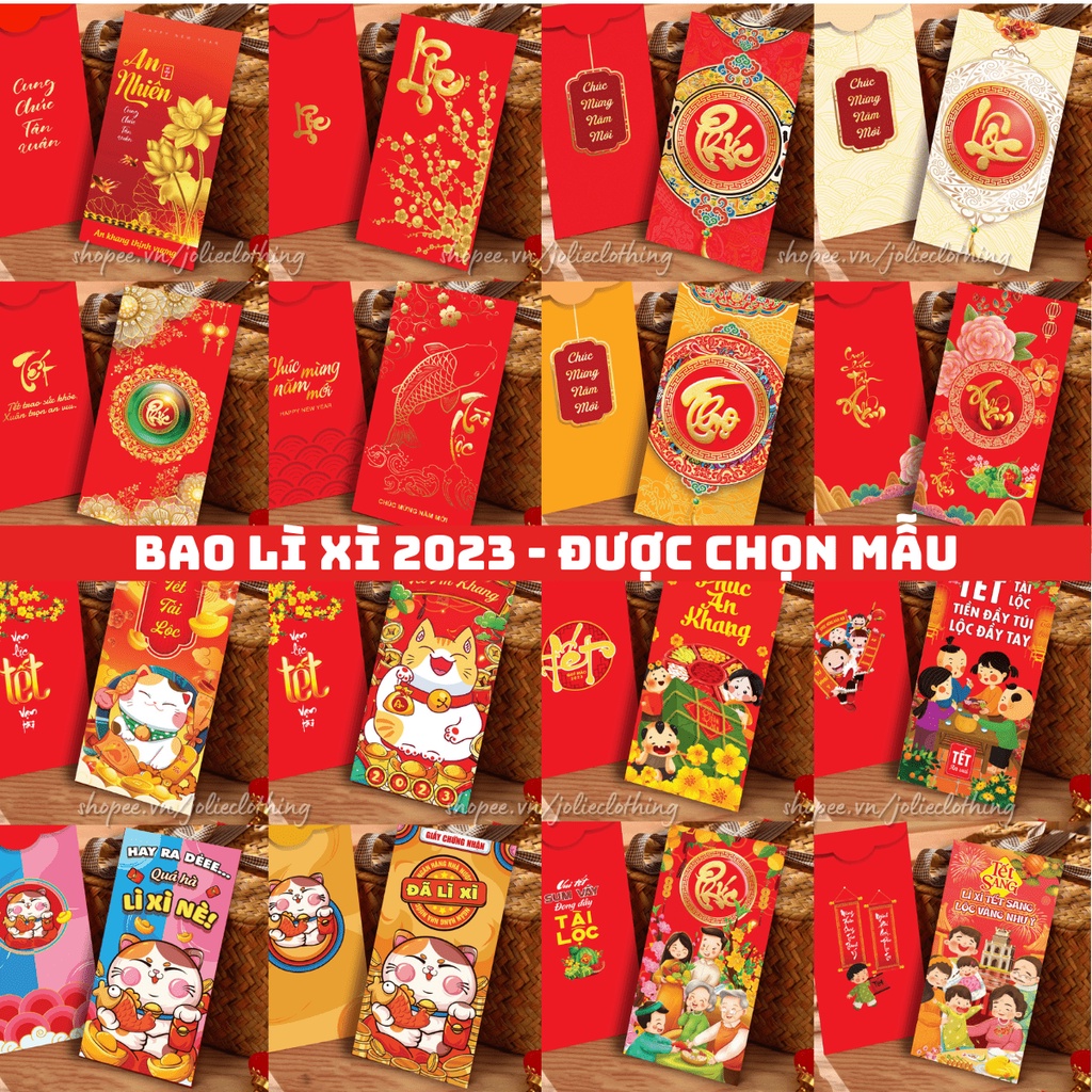Combo 100 Bao Lì Xì Tết 2023 40-60 mẫu thumbnail
