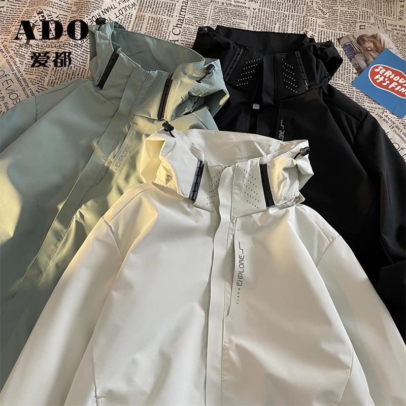 Áo Khoác Có Mũ Trùm Dáng Rộng Phong Cách Mỹ Thời Trang Mùa Thu Hàng Mới Dành Cho Nam Nữ