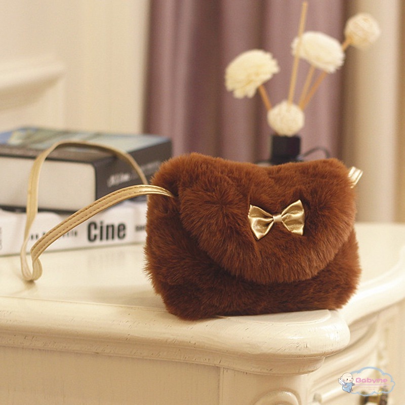 Túi Đeo Chéo Đính Quả Bông Dễ Thương Cho Bé Gái