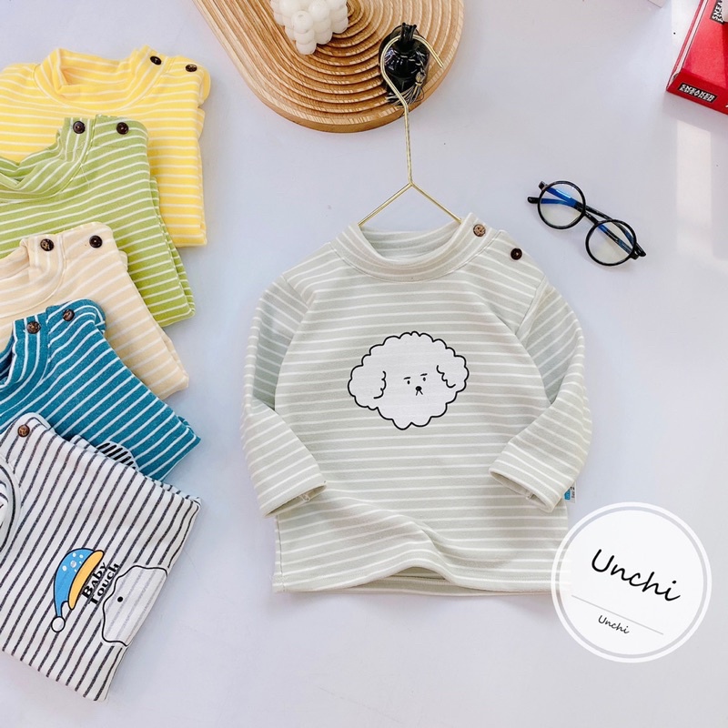 Áo cao cổ dài tay thu đông chất liệu mềm mại siêu ấm áp cho bé