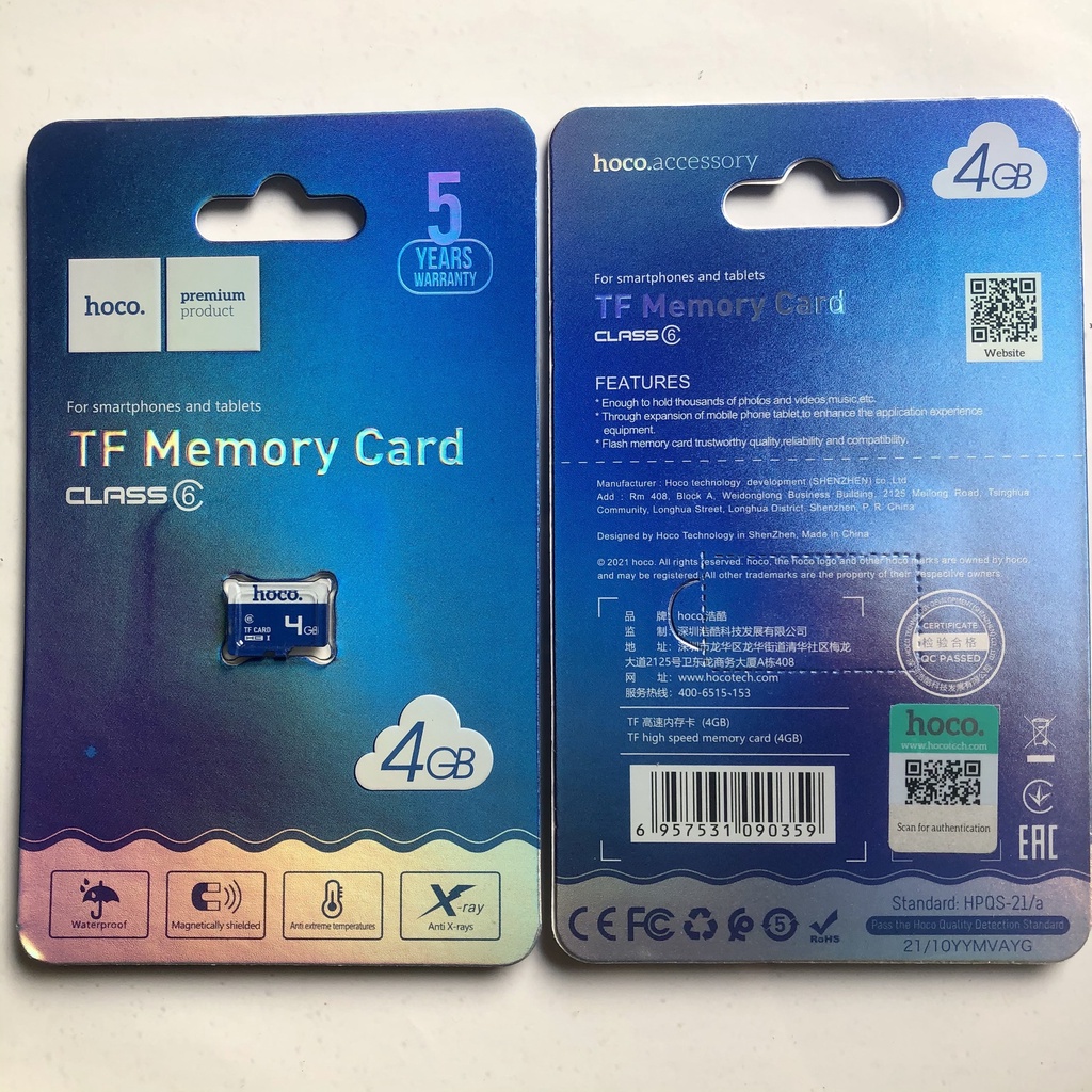 Thẻ Nhớ Cho Điện Thoại, Máy Tính Bảng 4GB, 8GB, 16GB, 32GB, 64GB,... Hoco Class 10, Class 6