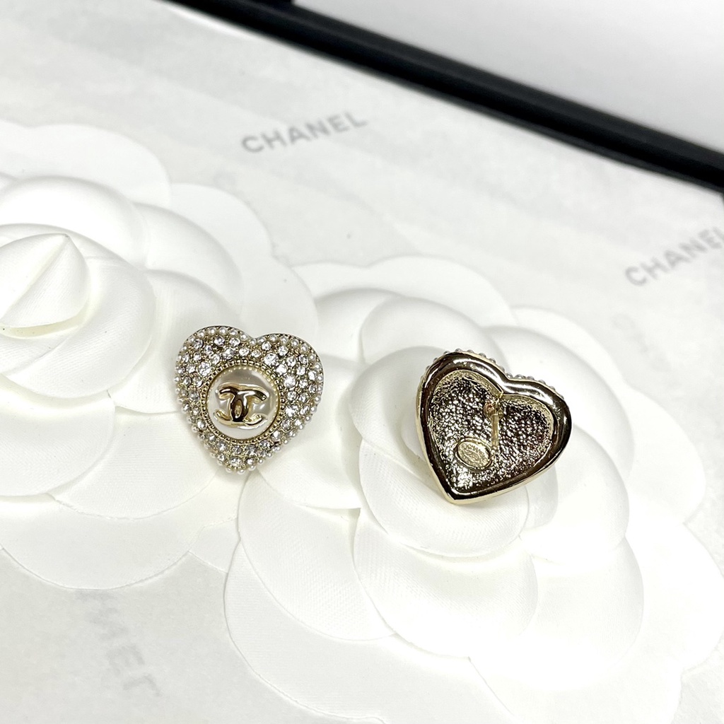 Đôi Bông Tai Mạ Bạc 925 Hình Trái Tim Đôi Khắc Chữ Thời Trang